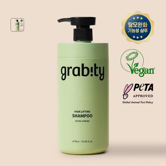 Grabity Hair Lifting Shampoo Extra Strong 475ml | Hair Loss Symptoms Relief Shampoo For Very Fine Hair Short Hair